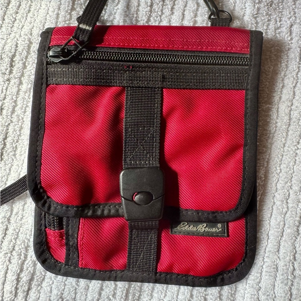 Eddie Bauer Nylon Travel Convertible Crossbody Wallet Belt Bag